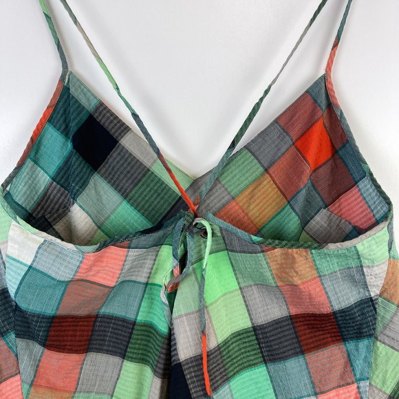 Patagonia (4) Dappled Light Shift Mini Dress Green Orange Lyocell Cotton Womens - Picture 5 of 9